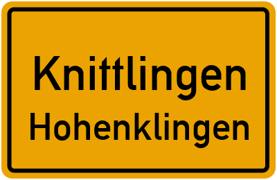 Straßenverzeichnis Knittlingen Hohenklingen