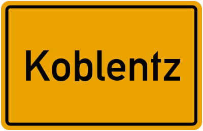 Ortsschild von Koblentz in Mecklenburg-Vorpommern