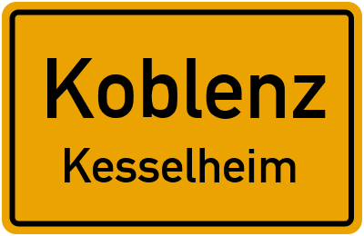 Ortsschild Koblenz Kesselheim