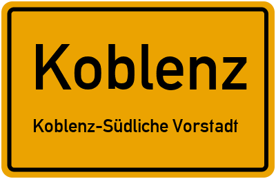 Straßenverzeichnis Koblenz Koblenz-Südliche Vorstadt