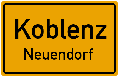 Ortsschild Koblenz Neuendorf