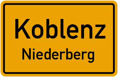Ortsschild Koblenz Niederberg