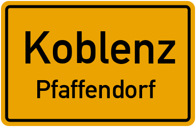 Ortsschild Koblenz Pfaffendorf