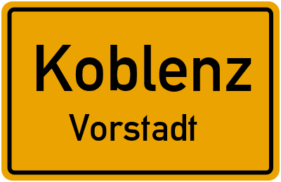 Straßenverzeichnis Koblenz Vorstadt