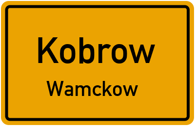 Straßenverzeichnis Kobrow Wamckow