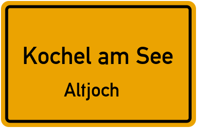 Straßenverzeichnis Kochel am See Altjoch