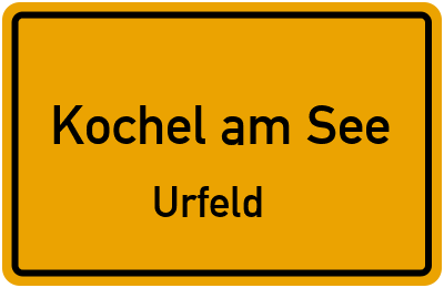 Straßenverzeichnis Kochel am See Urfeld