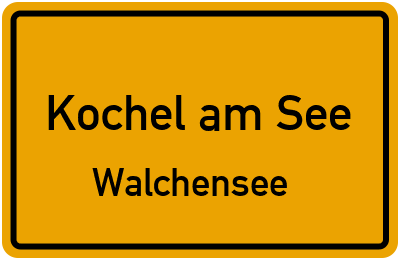 Straßenverzeichnis Kochel am See Walchensee