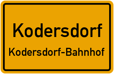 Straßenverzeichnis Kodersdorf Kodersdorf-Bahnhof