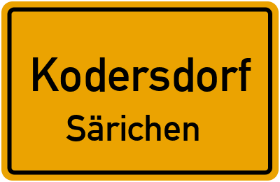 Straßenverzeichnis Kodersdorf Särichen