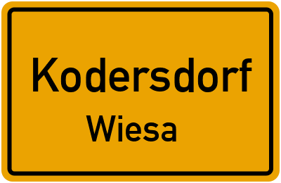 Straßenverzeichnis Kodersdorf Wiesa
