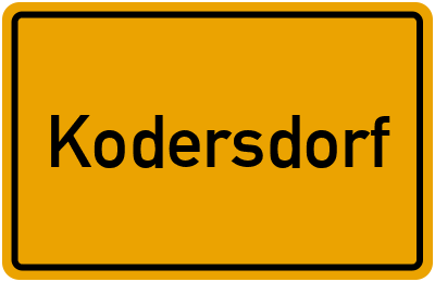 Ortsschild von Kodersdorf in Sachsen