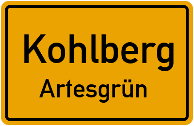 Ortsschild Kohlberg Artesgrün