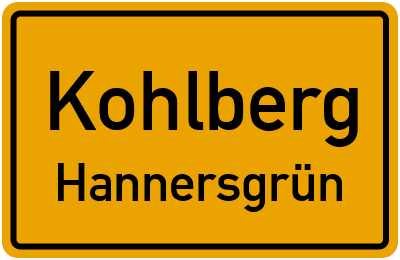 Ortsschild Kohlberg Hannersgrün