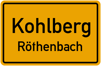 Ortsschild Kohlberg Röthenbach