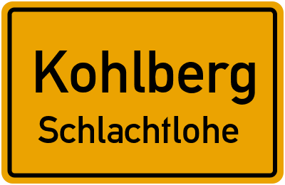 Ortsschild Kohlberg Schlachtlohe