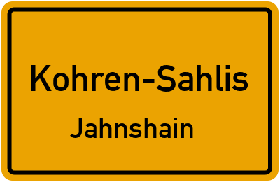 Straßenverzeichnis Kohren-Sahlis Jahnshain