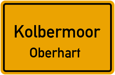 Ortsschild Kolbermoor Oberhart