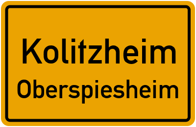 Straßenverzeichnis Kolitzheim Oberspiesheim