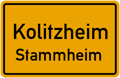 Straßenverzeichnis Kolitzheim Stammheim