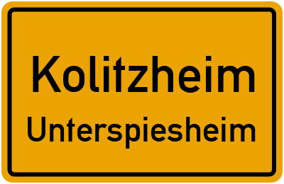 Straßenverzeichnis Kolitzheim Unterspiesheim