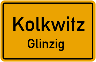 Ortsschild Kolkwitz Glinzig