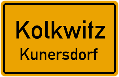 Ortsschild Kolkwitz Kunersdorf