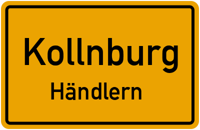Ortsschild Kollnburg Händlern