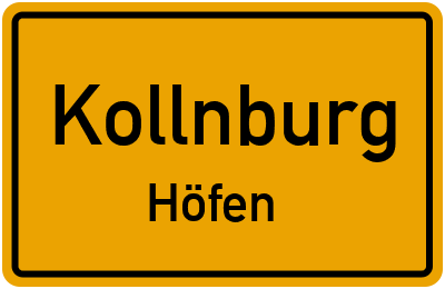 Ortsschild Kollnburg Höfen
