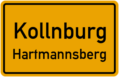 Ortsschild Kollnburg Hartmannsberg