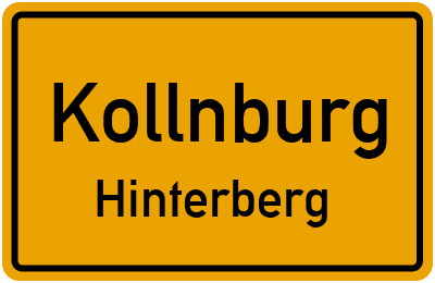 Ortsschild Kollnburg Hinterberg