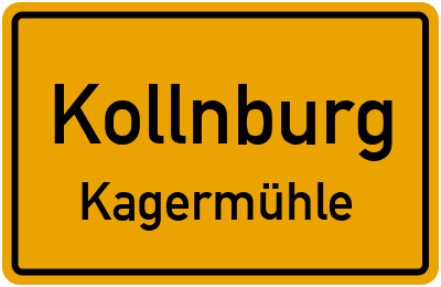 Ortsschild Kollnburg Kagermühle