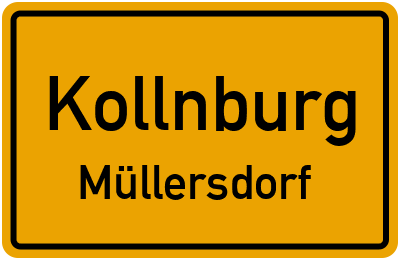 Ortsschild Kollnburg Müllersdorf