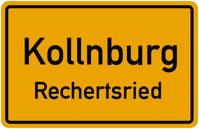 Ortsschild Kollnburg Rechertsried