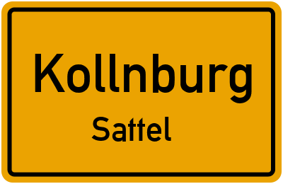Ortsschild Kollnburg Sattel