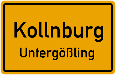 Ortsschild Kollnburg Untergößling