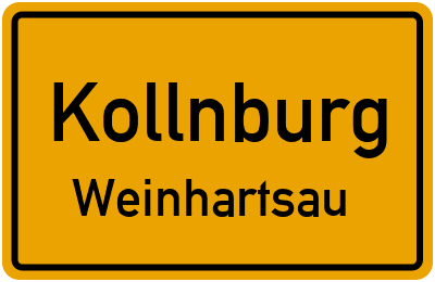 Ortsschild Kollnburg Weinhartsau