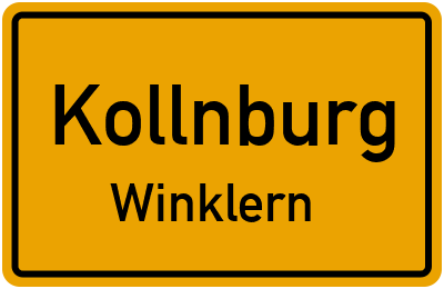 Ortsschild Kollnburg Winklern