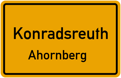 Straßenverzeichnis Konradsreuth Ahornberg
