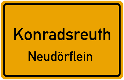 Straßenverzeichnis Konradsreuth Neudörflein