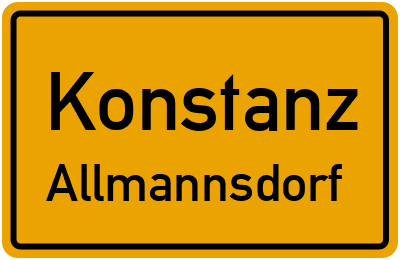 Ortsschild Konstanz Allmannsdorf