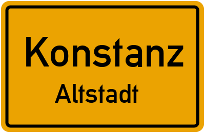 Ortsschild Konstanz Altstadt