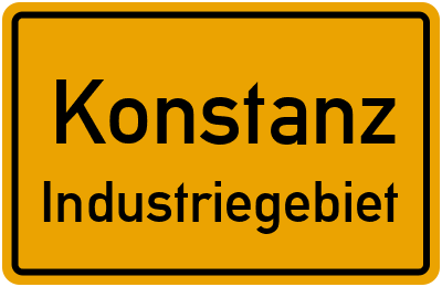 Ortsschild Konstanz Industriegebiet