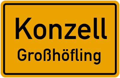 Straßenverzeichnis Konzell Großhöfling