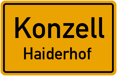 Straßenverzeichnis Konzell Haiderhof