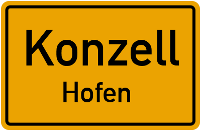Straßenverzeichnis Konzell Hofen