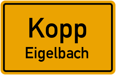 Straßenverzeichnis Kopp Eigelbach