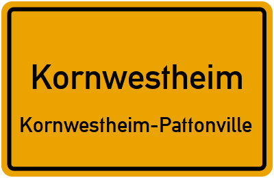Ortsschild Kornwestheim Kornwestheim-Pattonville