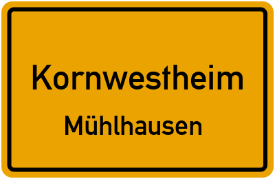 Straßenverzeichnis Kornwestheim Mühlhausen