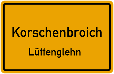 Straßenverzeichnis Korschenbroich Lüttenglehn